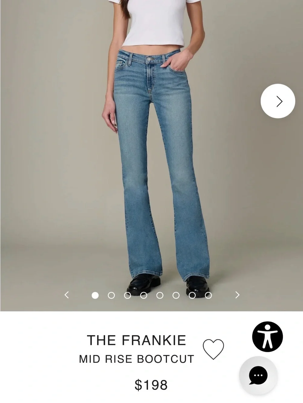 NWOT Joes Jeans The Frankie Bootcut Mid Rise Denim Jeans Size 30 Straight Leg - Picture 2 of 8